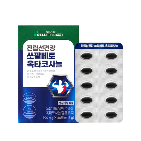 Celltrion InnerLab Prostate Health Saw Palmetto & Octacosanol (300 mg x 60 Capsules) 1 Box