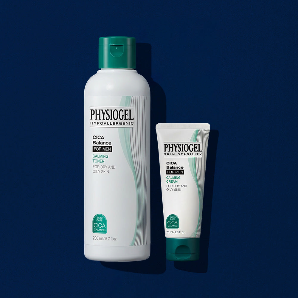 Physiogel CicaBalance For Men Calming Toner 200ml + Cream 70ml (Set)