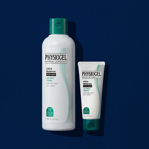 Physiogel CicaBalance For Men Calming Toner 200ml + Cream 70ml (Set)