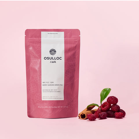 OSULLOC Berry Garden Green Tea 20 Pyramid Tea Bags
