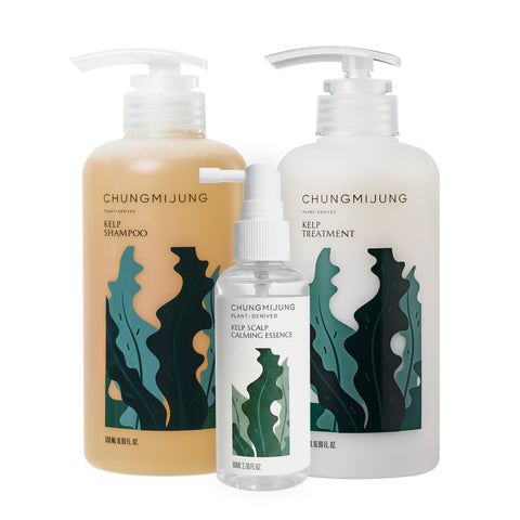 Cheongmijeong Dasima (Kelp) Scalp Care 3-Piece Set (Shampoo Treatment & Essence)