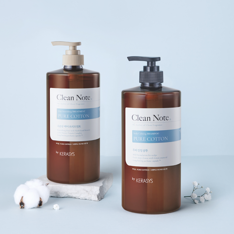 Kerasys Clean Note Powdery Cotton Perfume Shampoo 1L x2 + Oilex Shampoo 60ml