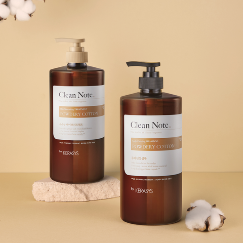 Kerasys Clean Note Powdery Cotton Perfume Shampoo 1L x2 + Oilex Shampoo 60ml