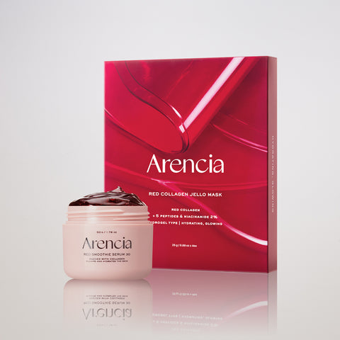 Arencia Red Smoothie Serum30 50g + Collagen Jello Mask Pack (4 sheets) 2-Type Set