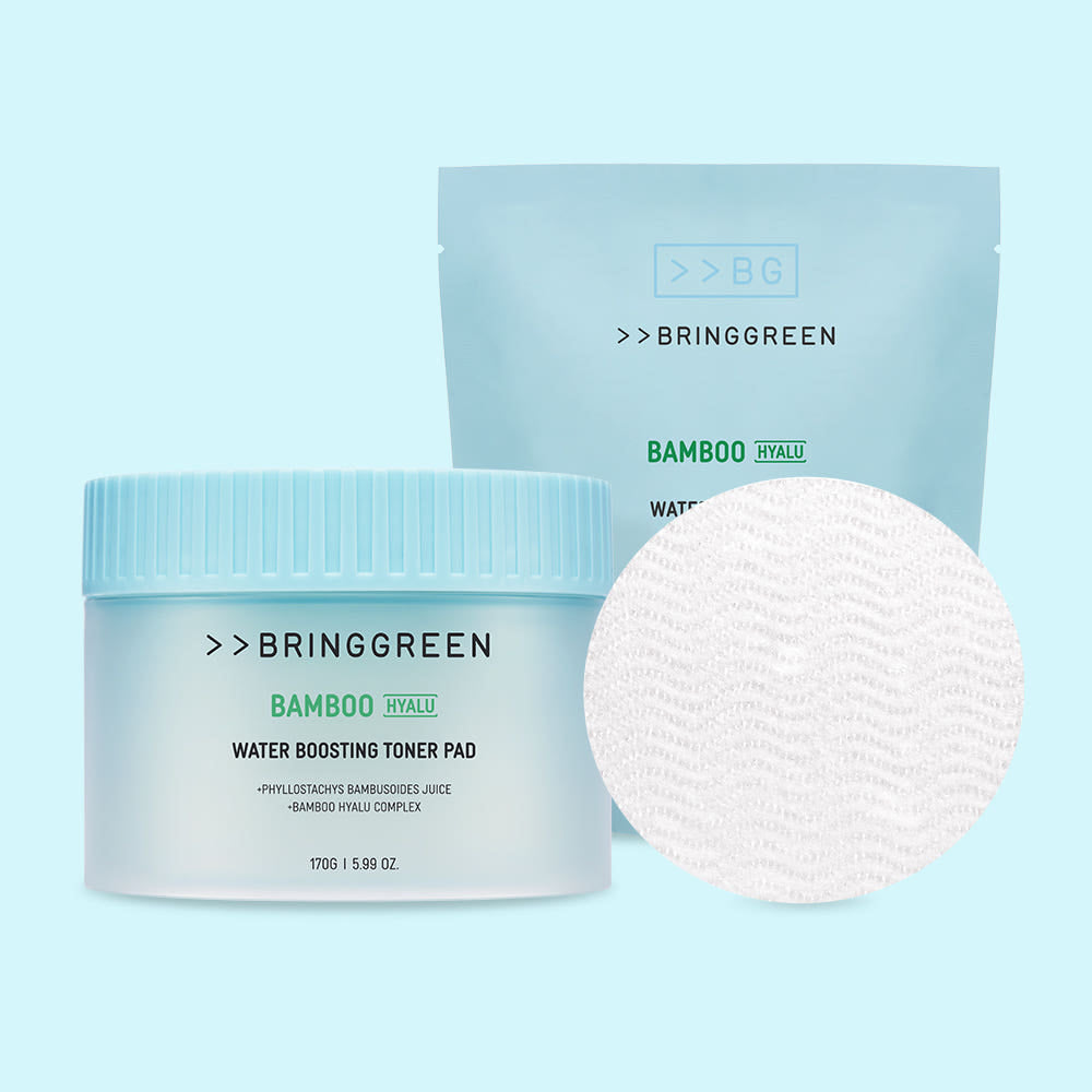 Bringreen Bamboo Hyalru Water Boosting Toner Pad 80ea + 80ea Refill Set