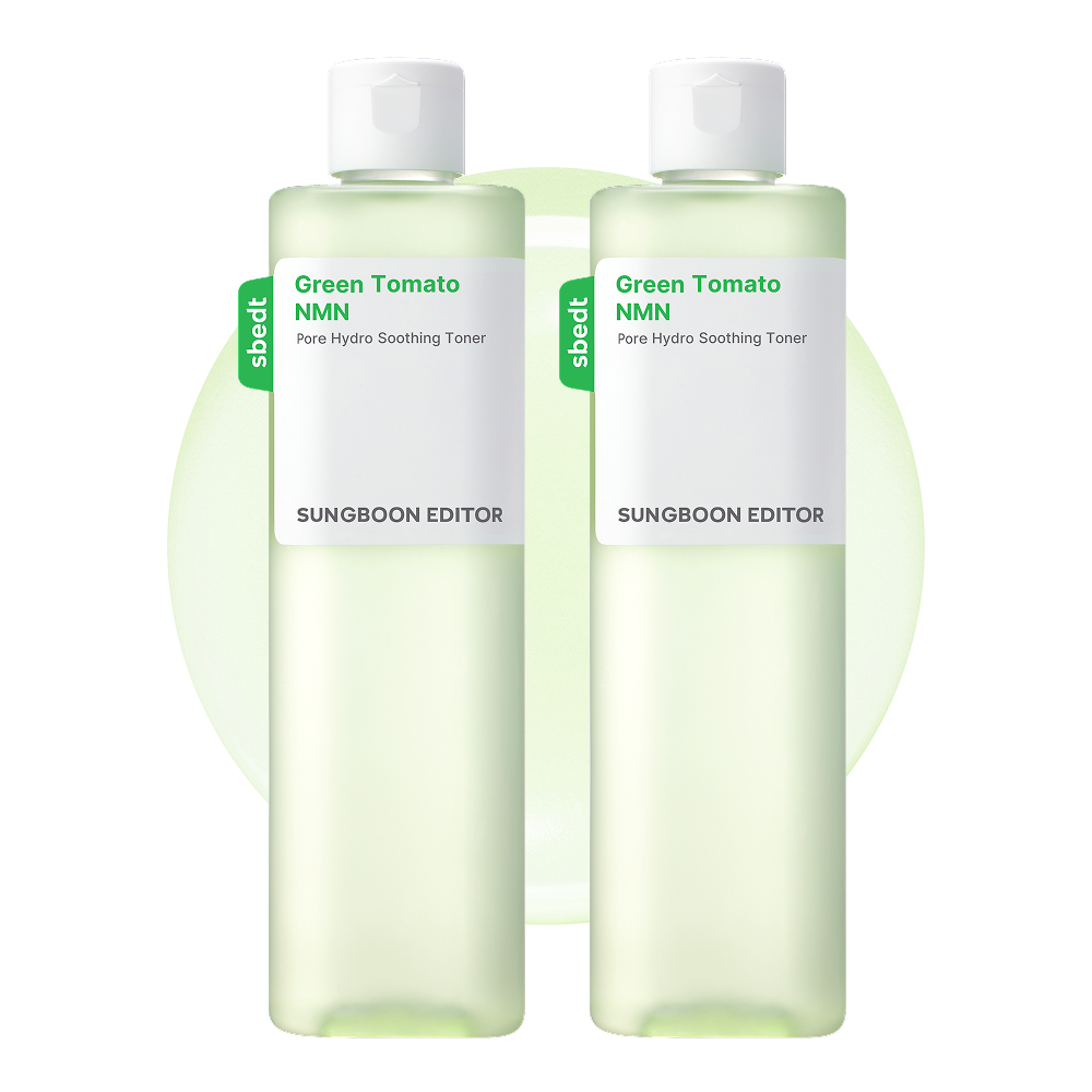 Sungboon Editor Green Tomato Pore Soothing NMN Hyaluronic Acid Toner 350ml (2 pack)