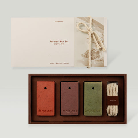 Donggubat Farmers Bar Face & Body Bar Gift Set (3 pcs: Tomato, Beet, Broccoli)