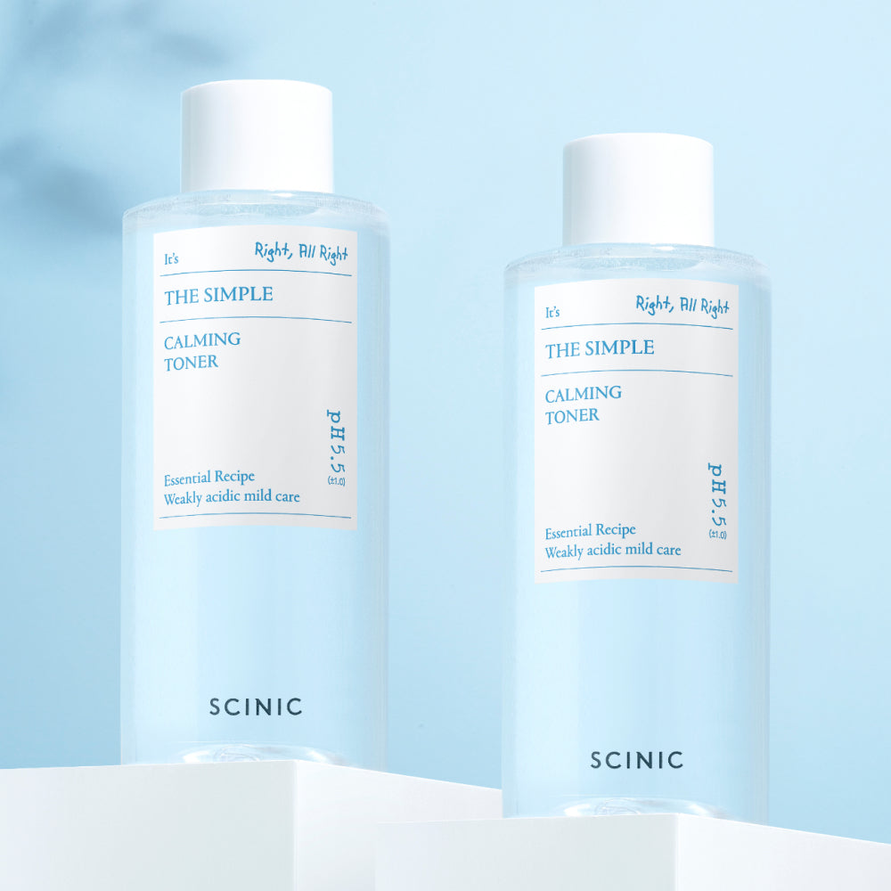Scinic The Simple Vegan Calming Toner 300ml (2-Pack)