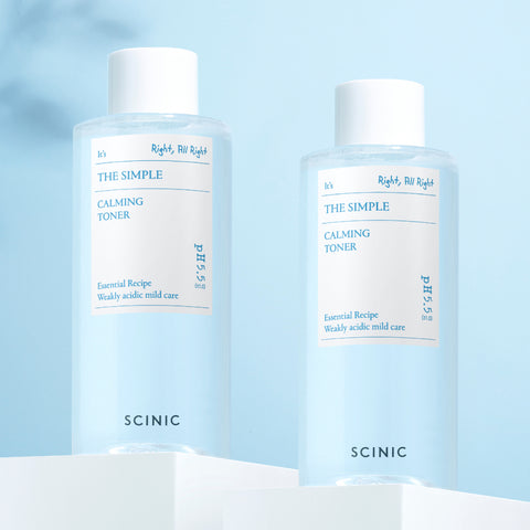 Scinic The Simple Vegan Calming Toner 300ml (2-Pack)