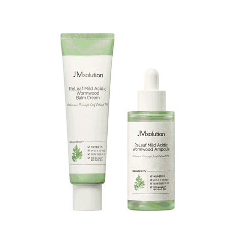 JM Solution Relief Mild Acidic Mugwort Ampoule + Balm Cream Set