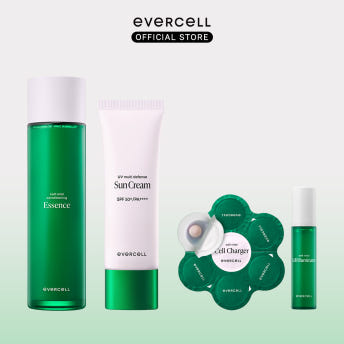 Evercell Cell Vital Photo-Aging Protection & Moisture 3-Piece Set (Essence 145ml + Sunscreen 45ml + 1-Week Cell Program)