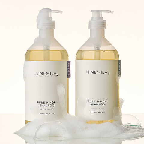 Ninemila Pure Hinoki Body Wash Misty Tulip 1L 1pc