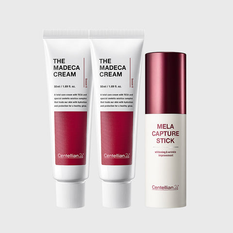 Centellian24 The Madeca Cream Season 6 50ml (2 Pack) + Madeca Mela Capture Stick 10g