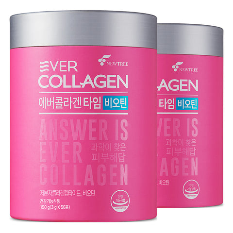 Newtree Ever Collagen Time Biotin 50 Sachets x 2 (Powder)