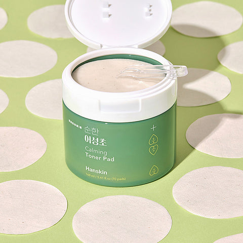 Hanskin Mild Eoseongcho Calming Toner Pads 70 Pads + 70 Pads Refill