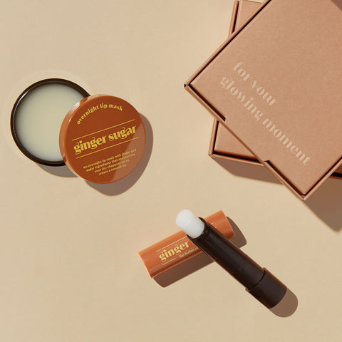 ETUDE Ginger Sugar Overnight Lip Mask 23g + Lip Balm Stick 3.7g 2-Piece Set