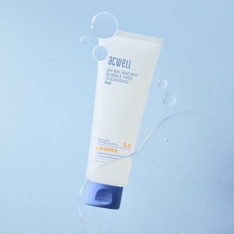 Acwell Licorice pH Cleansing Gel Foam + Bubble-Free Cleansing Gel 2-Piece Set (160ml each)