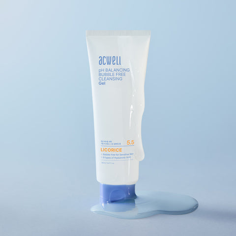 Acwell Licorice pH Cleansing Gel Foam + Bubble-Free Cleansing Gel 2-Piece Set (160ml each)