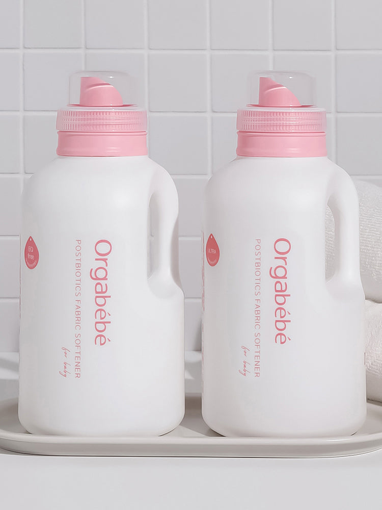 Orgabebe Baby Fabric Softener EQ-Free Signature Scent Postbiotics 1000ml (2 Pack)