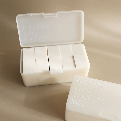 Picasso Latex Square Sponge 20-Pack (Includes Hard Sponge Case Milk Green)