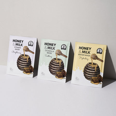 BOM Honey & Milk Water Mask (2 Pack) 25ml x 10 Sheets