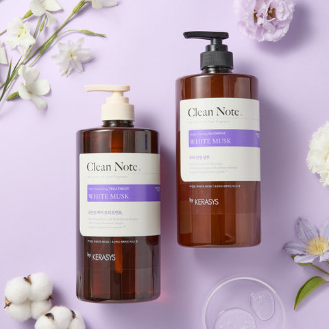 Kerasys Clean Note Powdery Cotton Perfume Shampoo 1L x2 + Oilex Shampoo 60ml