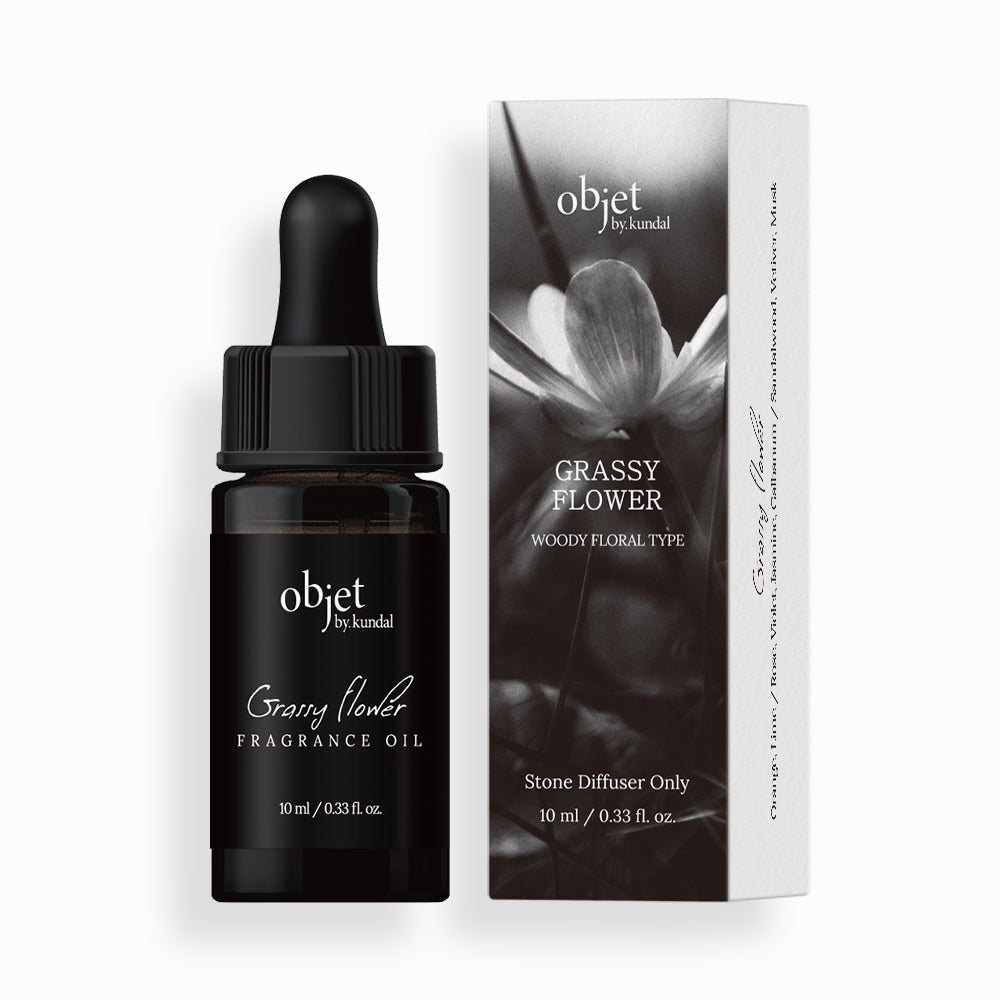 Kundal Perfume Volcanic Stone Diffuser Fragrance Oil 10ml - Grassy Flower