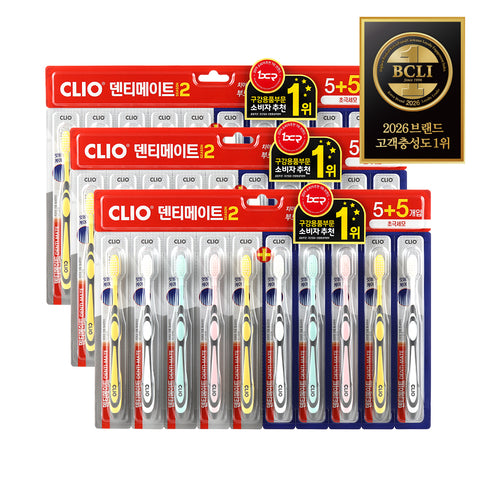 Clio Dentimate Season 2 Ultra-Fine Bristle Toothbrush 30-count (3 x 10)