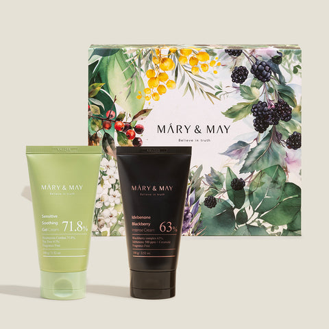 Mary&May Soothing Gel Cream + Idebenone Blackberry Cream Duo Set 200ml