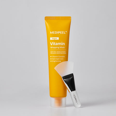 Medipeel Vegan Vitamin Collagen Wrapping Mask (Melatoning) 70ml + Silicone Brush