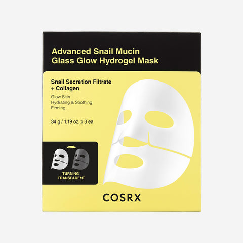 COSRX Advanced Snail Mucin Glass Glow Hydrogel Mask 34g (3 Pack)