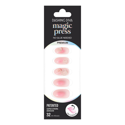 Dashing Diva Magic Press Blush Veil (Almond) Nail Tips