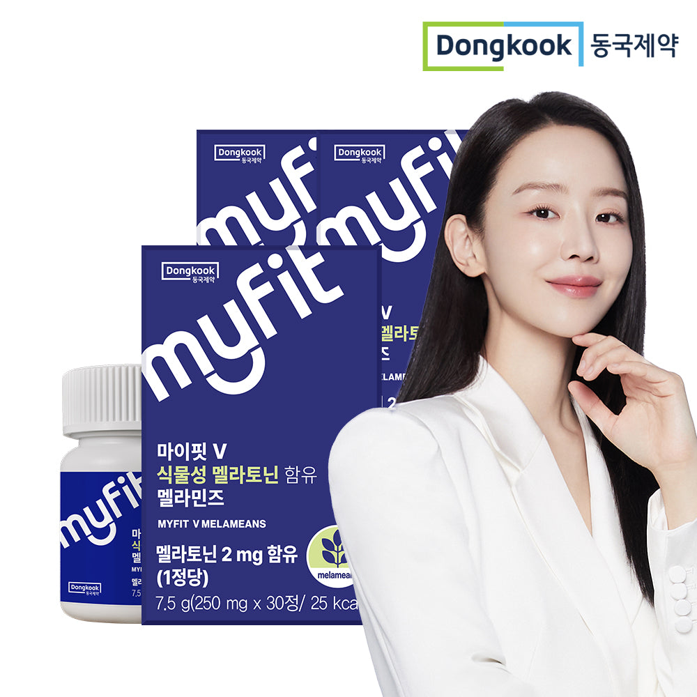 DongKook MyFit V Melaminz Plant-Based Melatonin 2 mg + St. John's Wort 30 Tablets x 3 (3-Month Supply)