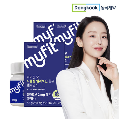 DongKook MyFit V Melaminz Plant-Based Melatonin 2 mg + St. John's Wort 30 Tablets x 3 (3-Month Supply)