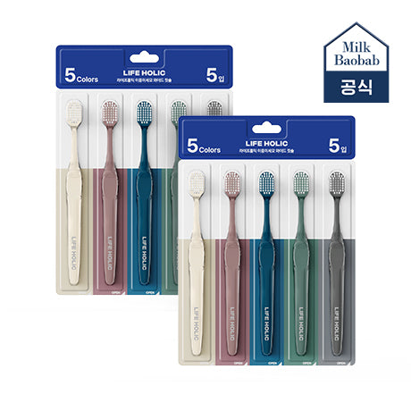 Milk Baobab Lifeholic Wide Toothbrush 5-Pack (2 Units)