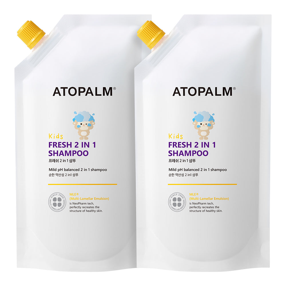Atopalm Kids Fresh 2-in-1 Shampoo 400ml Refill (2 Pack)