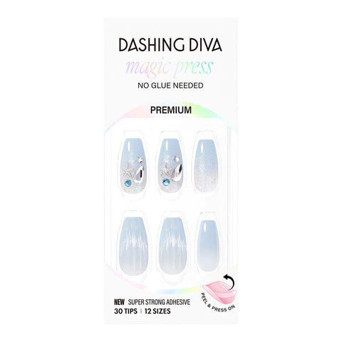 Dashing Diva Magic Press Ocean Fizz (Coffin) Nail Tips