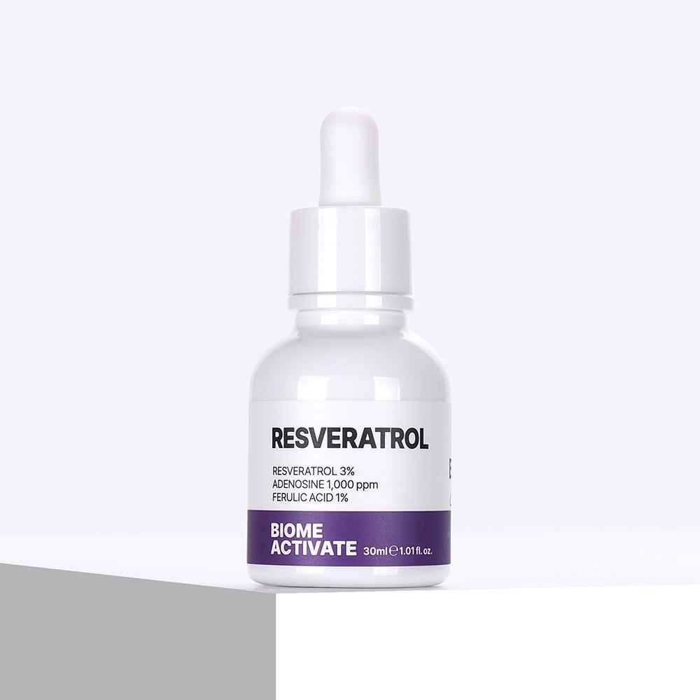 Biome Activate Resveratrol Ampoule 30ml Resveratrol 3% Adenosine 1,000 ppm Ferulic Acid 1%