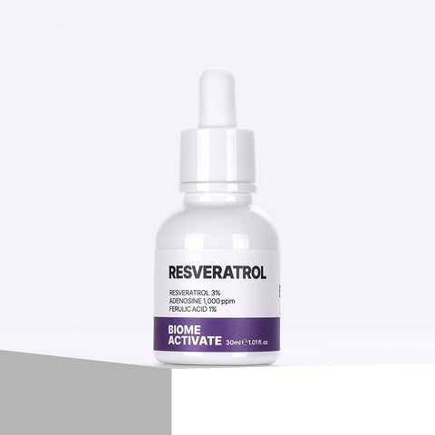 Biome Activate Resveratrol Ampoule 30ml Resveratrol 3% Adenosine 1,000 ppm Ferulic Acid 1%