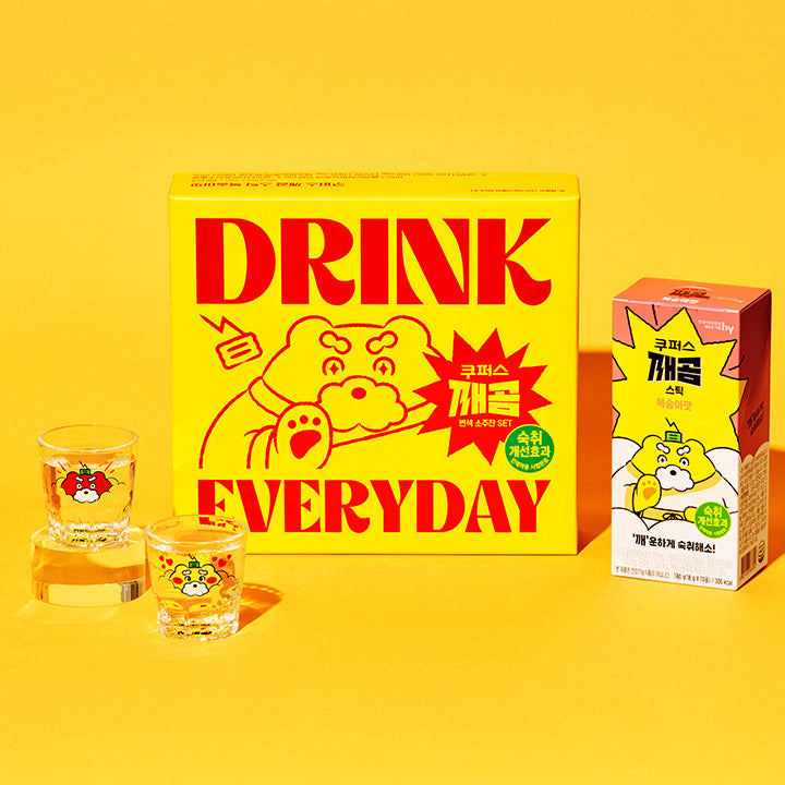 Korea Yakult Hangover Relief Coopers Kkaegom Stick & Thermo Cup Set (Peach Flavor)
