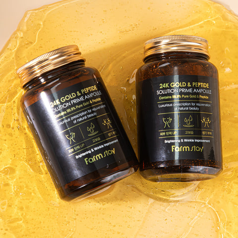 Farmstay 24K Gold & Peptide Solution Prime Ampoule 250ml (3 Pack)