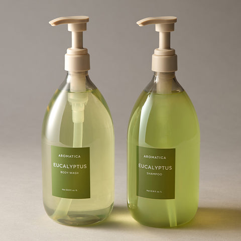 Aromatica Lemongrass & Eucalyptus Shampoo & Body Wash 2L Set