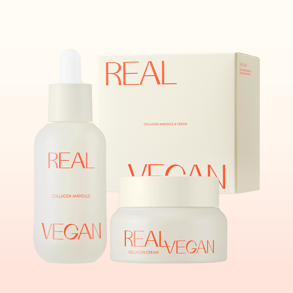 KLAVUU Real Vegan Collagen Ampoule 50ml + Cream 50ml Set