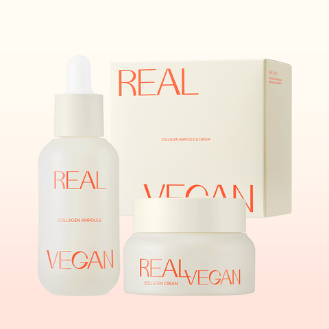 KLAVUU Real Vegan Collagen Ampoule 50ml + Cream 50ml Set