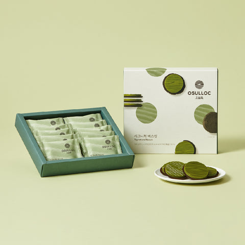 OSULLOC Chocolate Tea Time Set (20 Tea Bags + Jeju Green Tea Chocolate Bar, 110-150g)