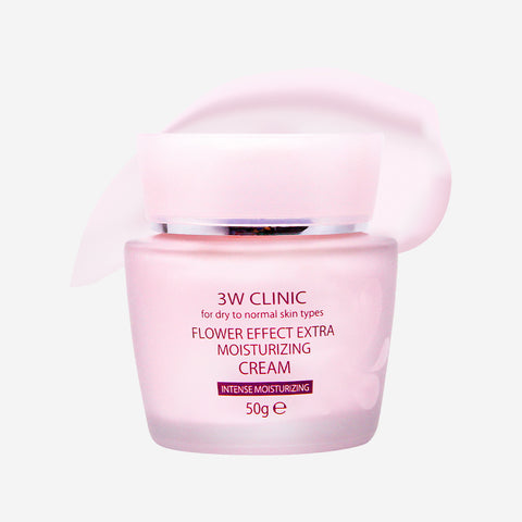 3W Clinic Flower Effect Extra Moisturizing Cream 50g