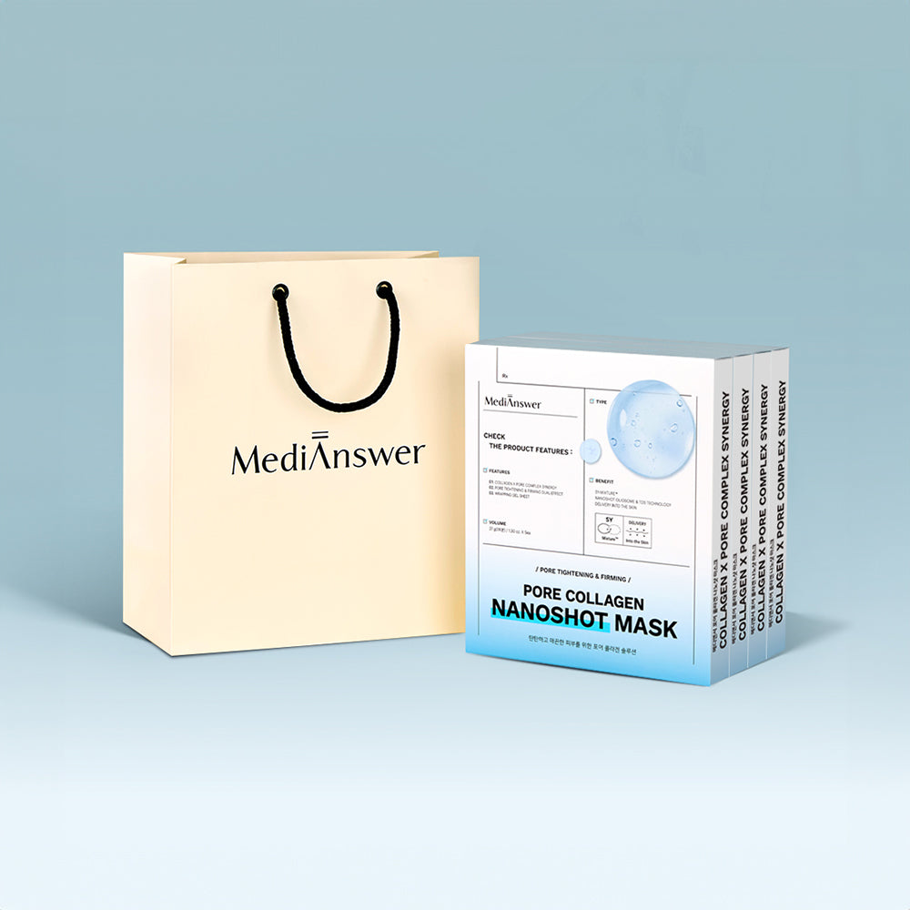 MediAnswer Pore Collagen Nano Shot Mask 37g 5sheets (4 Pack)