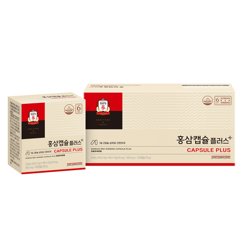 JungKwanJang Red Ginseng Capsule Plus 650mg 120 Capsules