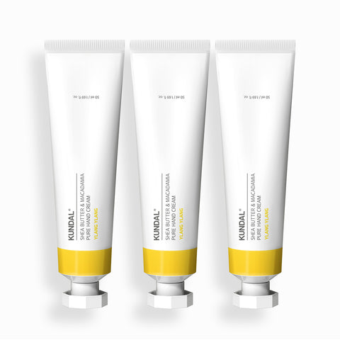 Kundal Pure Hand Cream 3-Piece Set Ylang Ylang 50 ml