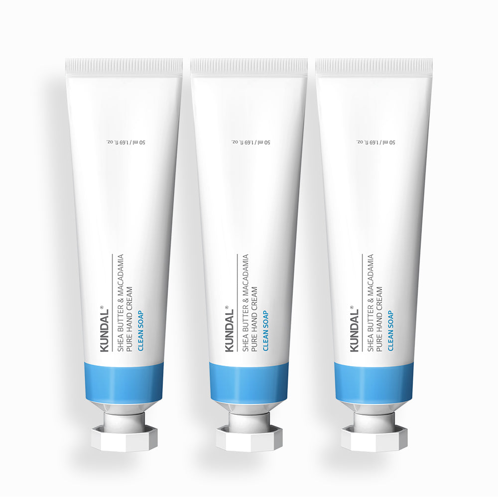 Kundal Pure Hand Cream 3-Piece Set - Clean Soap 50ml
